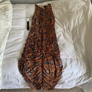 House of Harlow 1960 midi ruched dress brand new